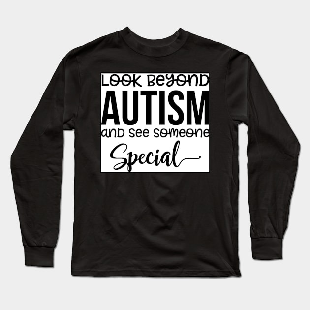 Look Beyond Autism Long Sleeve T-Shirt by Wanderer Bat